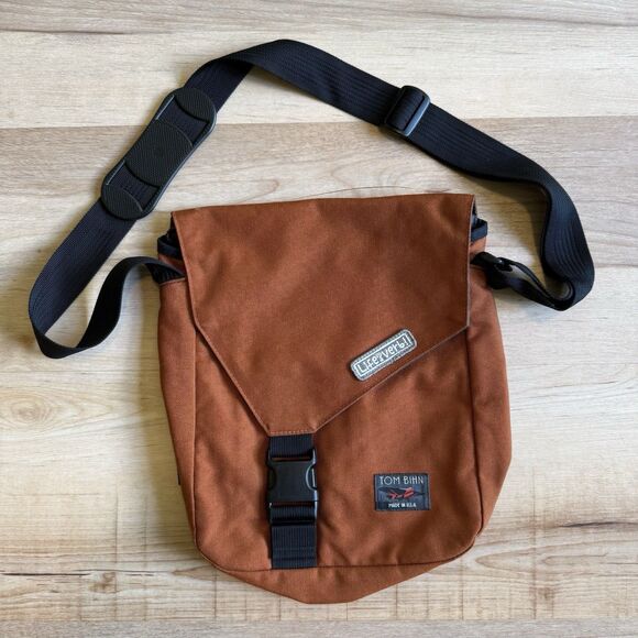 Tom Bihn Medium Cafe Bag Crossbody Burnt Orange Life Is A Verb Travel Ripstop - Picture 2 of 10